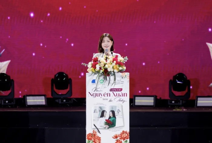 ThS, Ds Nguyễn Thị Thuỳ Dung phát biểu tại đêm nhạc